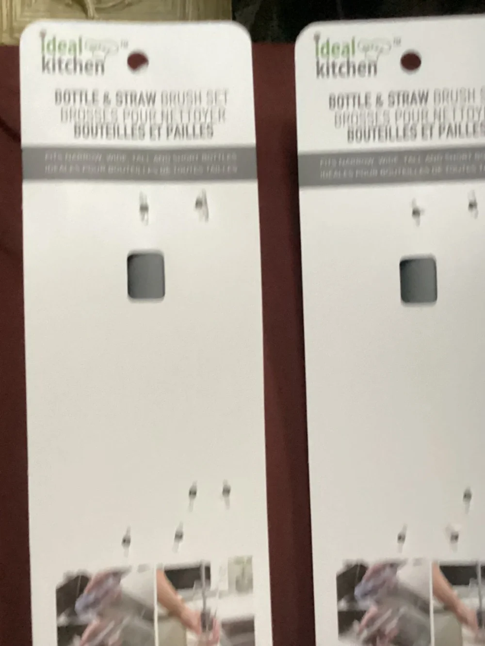Ideal Kitchen Bottle & Straw Brush Set Bundle New